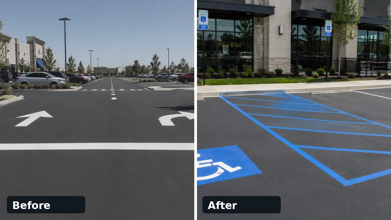 Before and after launch comparison image used as a placeholder for ADA-related striping transformations